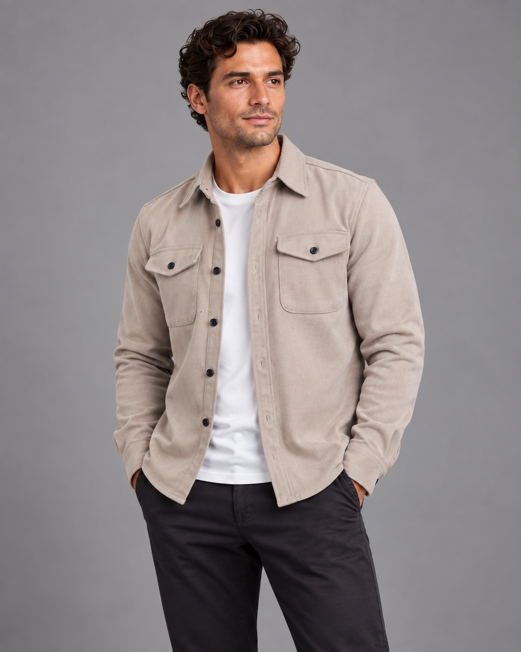 Carovalen Cotton Overshirt Jacket, view 1