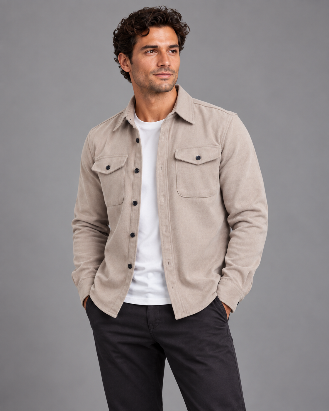 Carovalen Cotton Overshirt Jacket, view 1