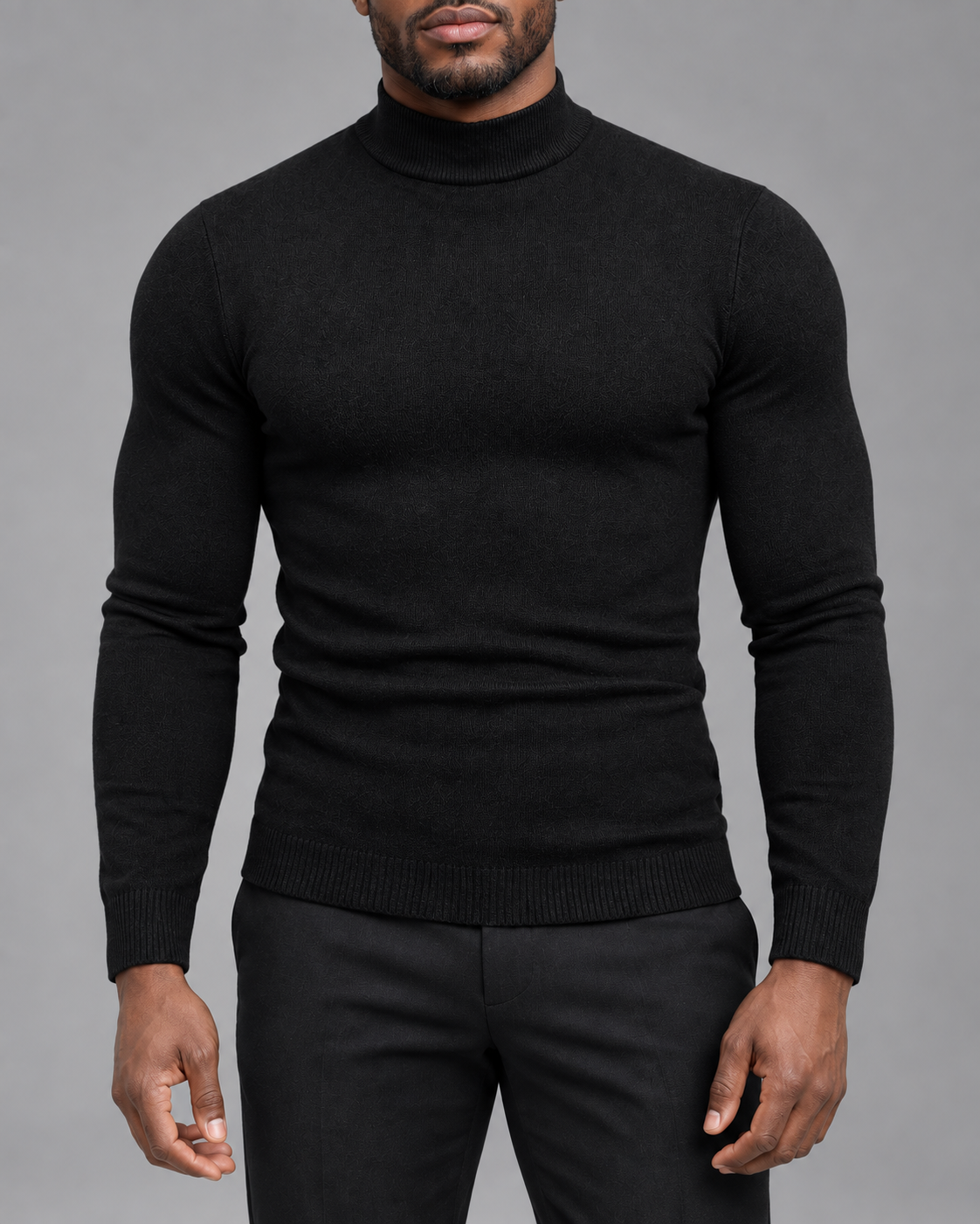 Carovalen Henley Knit Turtleneck Jumper, view 3
