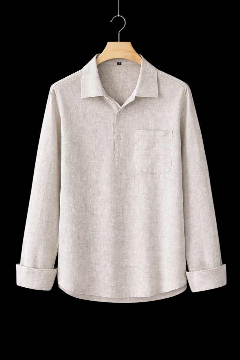 Carovalen Relaxed Henley Pullover Shirt, supplier product photograph