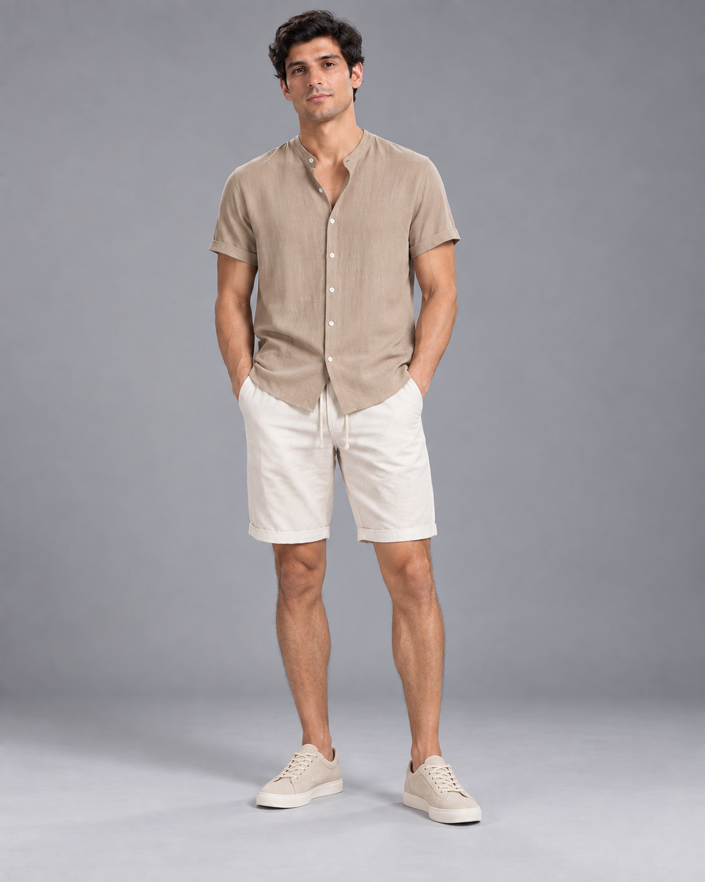 Carovalen Two-Piece Shirt and Shorts Set, view 1